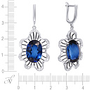 Серьги с английским замком из белого золота с бриллиантами