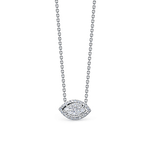 Колье из белого золота с бриллиантом