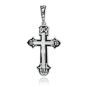 Крест из серебра с эмалью