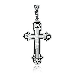 Крест из серебра с эмалью