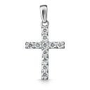 Крест декоративный из белого золота с бриллиантами