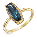 Кольцо из желтого золота с бриллиантами