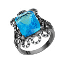 Кольцо из золота с бриллиантами, топазом