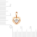 Подвеска из красного золота с бриллиантом