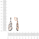 Серьги с английским замком из красного золота с бриллиантами