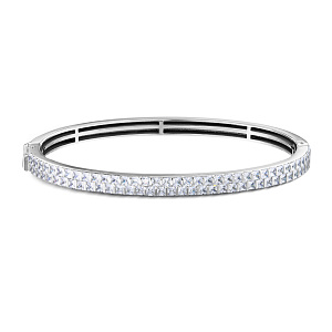 Браслет декоративный из серебра с фианитом