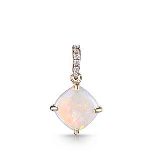 Подвеска из желтого золота с бриллиантом