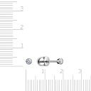 Пусеты из белого золота с бриллиантами