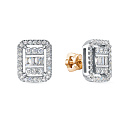 Серьги из красного золота с бриллиантами