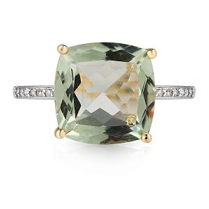 Кольцо из желтого золота с бриллиантами