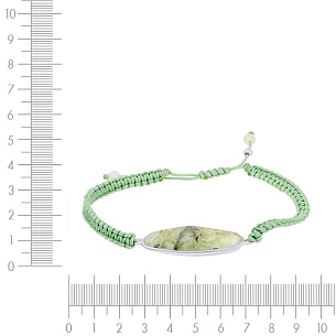 Браслет декоративный из серебра с кварцем