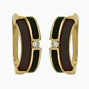 Серьги с английским замком из серебра с керамикой