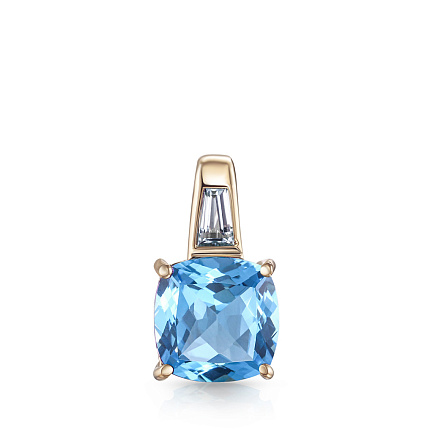 Подвеска из желтого золота с топазом