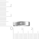 Кольцо обручальное из белого золота с бриллиантом