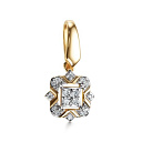 Подвеска из желтого золота с бриллиантами