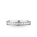 Кольцо обручальное из белого золота с бриллиантами