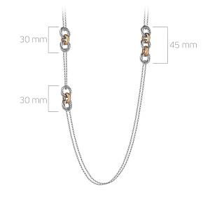 Колье из серебра с позолотой