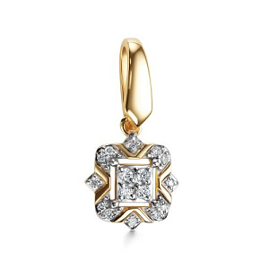 Подвеска из желтого золота с бриллиантами