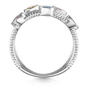 Кольцо из серебра с фианитом