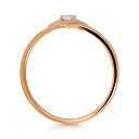 Кольцо из красного золота с фианитом