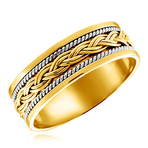 Кольцо обручальное из желтого золота