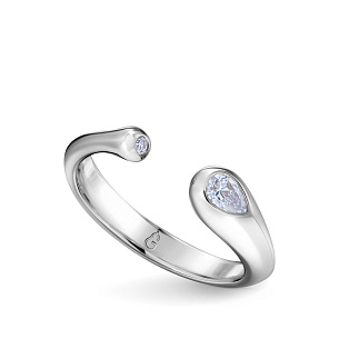 Кольцо из белого золота с бриллиантами