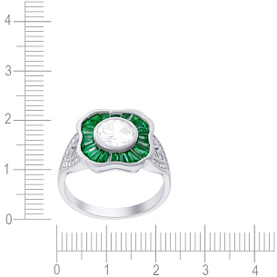 Кольцо из серебра с фианитом