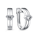 Серьги с английским замком из серебра