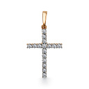 Подвеска из красного золота с бриллиантами