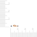 Пусеты из красного золота с фианитом