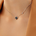 Колье из серебра с бриллиантом, эмалью