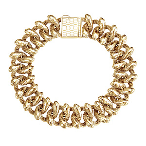 Браслет декоративный из серебра с позолотой