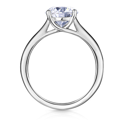 Кольцо из белого золота с бриллиантом