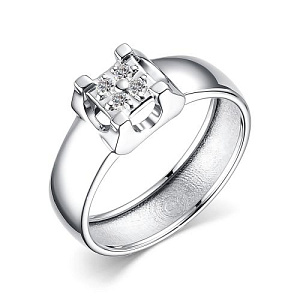 Кольцо из белого золота с бриллиантами