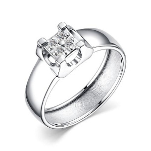 Кольцо из белого золота с бриллиантом