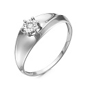 Кольцо из белого золота с бриллиантом
