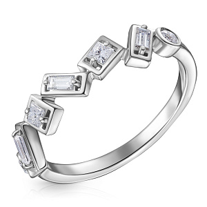 Кольцо из белого золота с бриллиантами