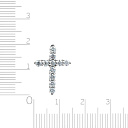 Крест декоративный из белого золота с бриллиантами