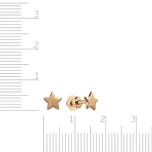 Пусеты детские из красного золота