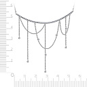 Колье из белого золота с бриллиантами, плетение якорное