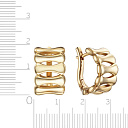 Серьги с английским замком из серебра с позолотой