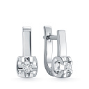 Серьги из белого золота с бриллиантами