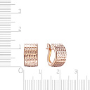 Серьги с английским замком из красного золота