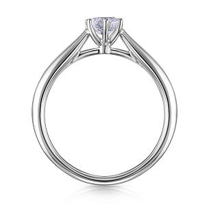 Кольцо из белого золота с бриллиантом