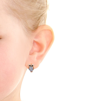 Серьги детские с английским замком