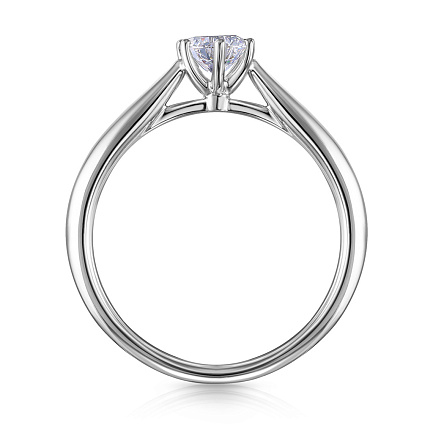 Кольцо из белого золота с бриллиантом