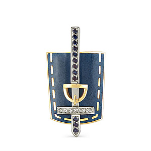 Подвеска из желтого золота с бриллиантами