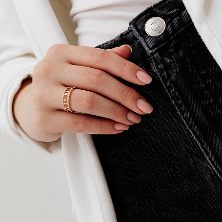 Кольцо из красного золота