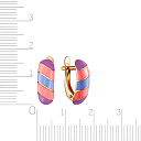 Серьги с английским замком из серебра с позолотой