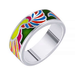 Кольцо из серебра с эмалью